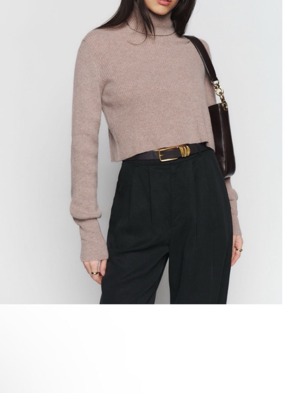 Reformation Luisa Cashmere Oversized Turtleneck Sweater Sz M